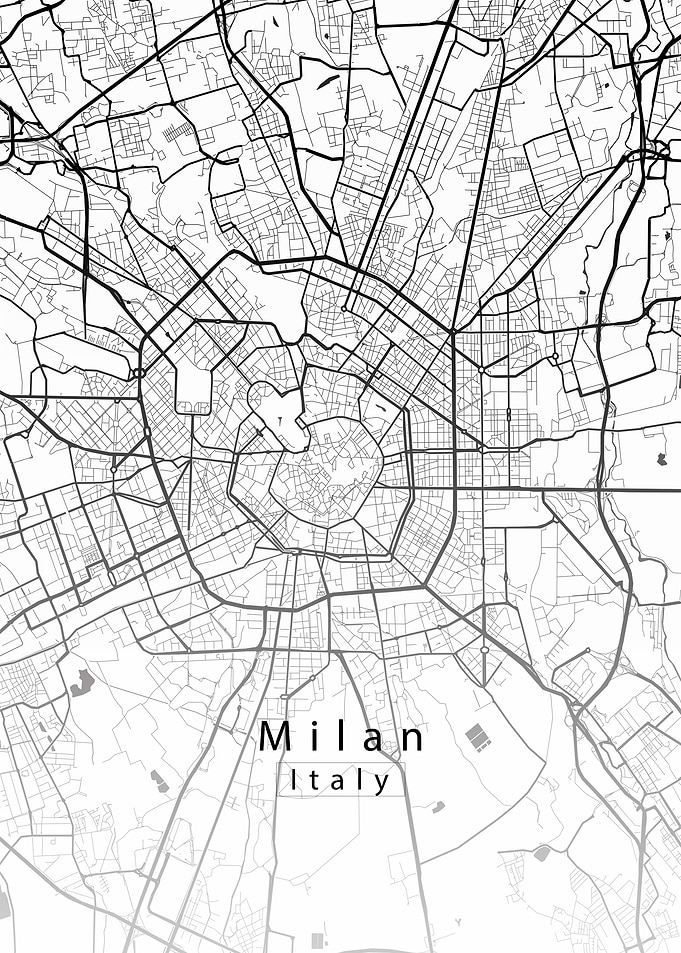Milan City Map