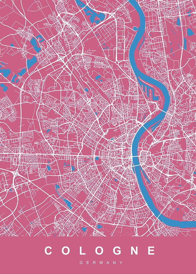 COLOGNE Map GERMANY