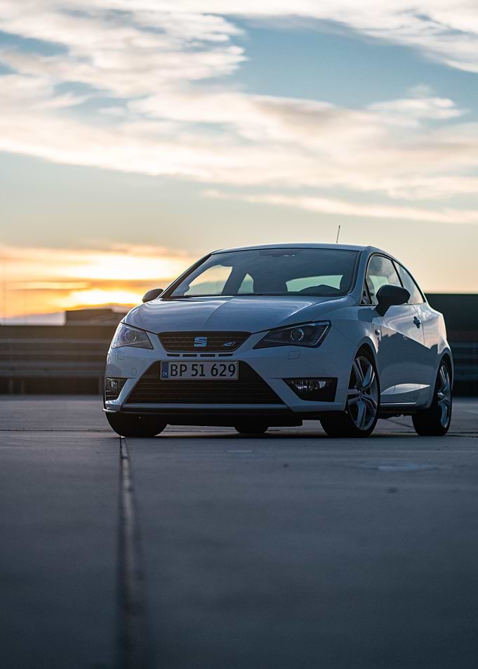 Sports hatchback sunset