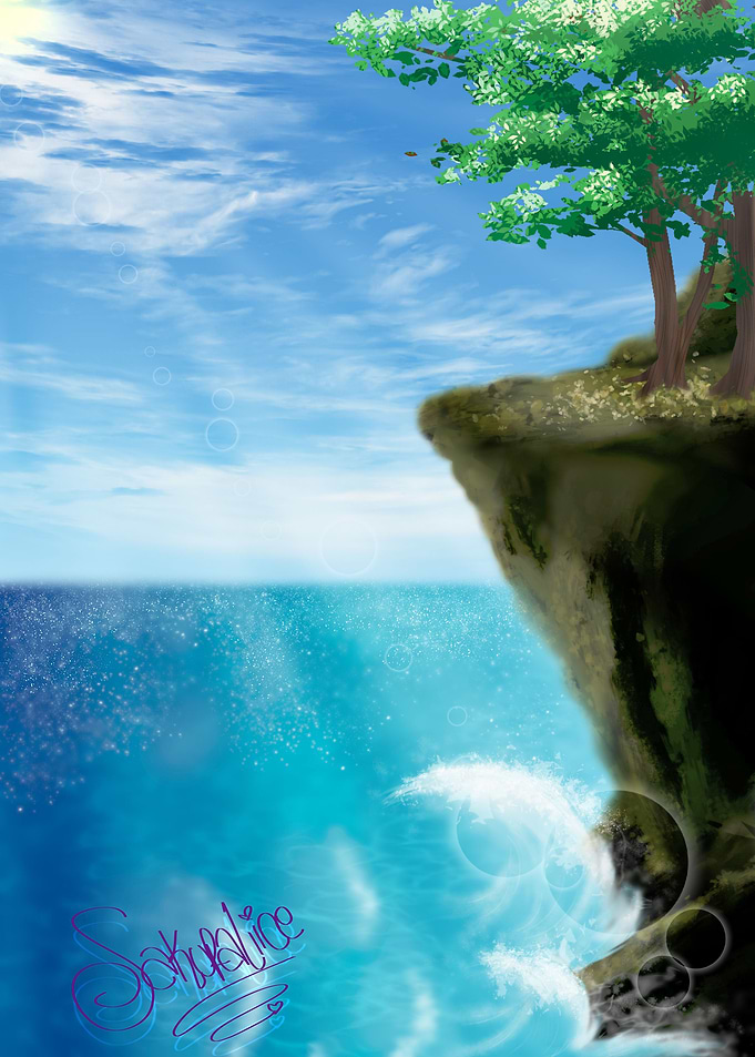 cliff in the sea