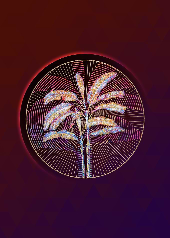 Banana Tree Floral Mosaic