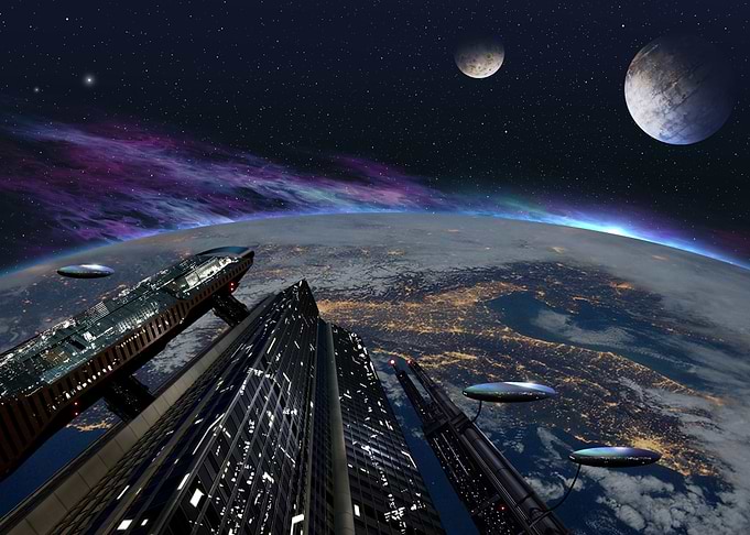 Fantasy Space Station UFO