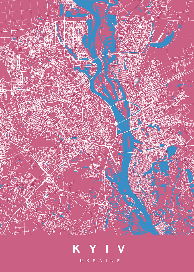 KYIV Map UKRAINE