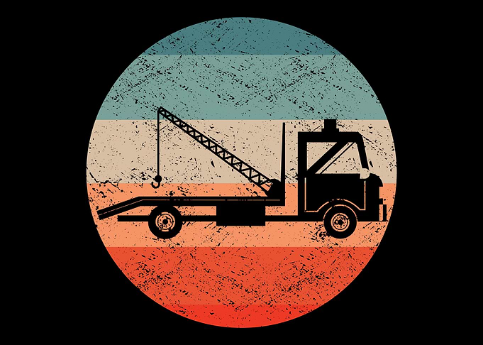 Retro Tow Truck Driver