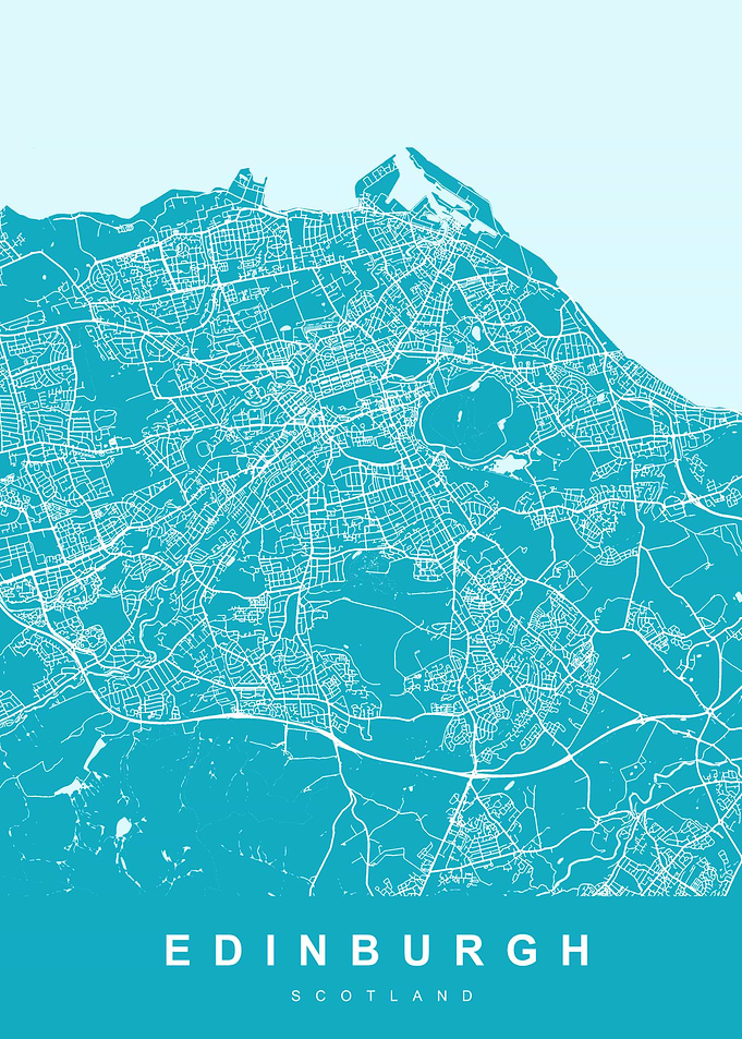 EDINBURGH Map SCOTLAND UK