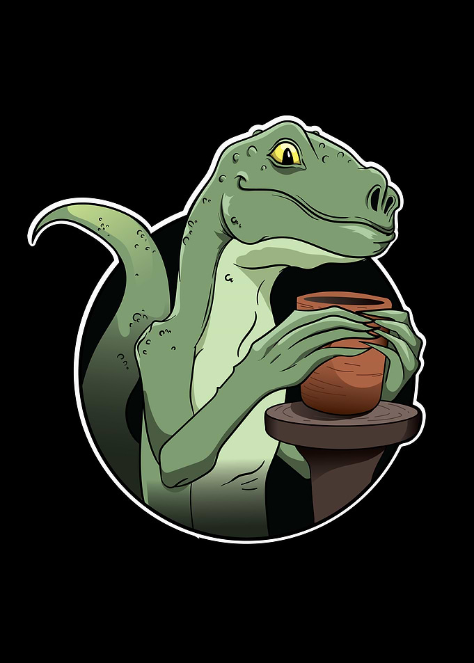 Pottosaur For Potters And