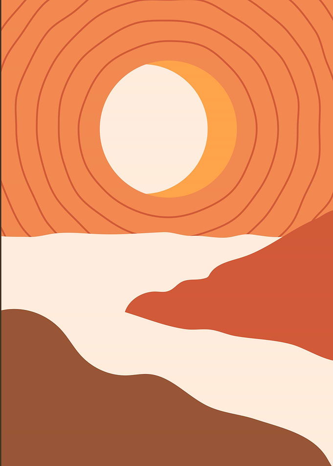 Mid century sun mountain