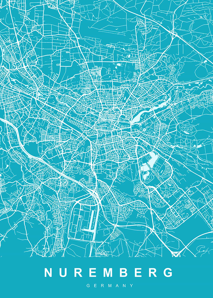 NUREMBERG Map GERMANY