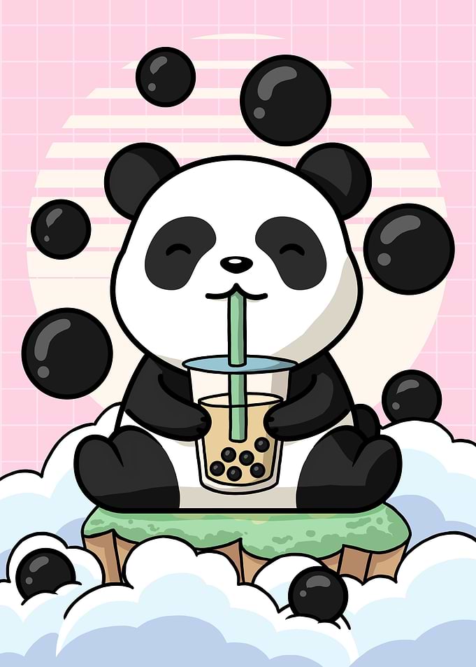 Kawaii Panda Boba Milk Tea