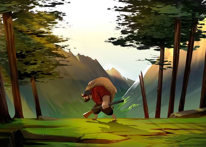 The forester hunts