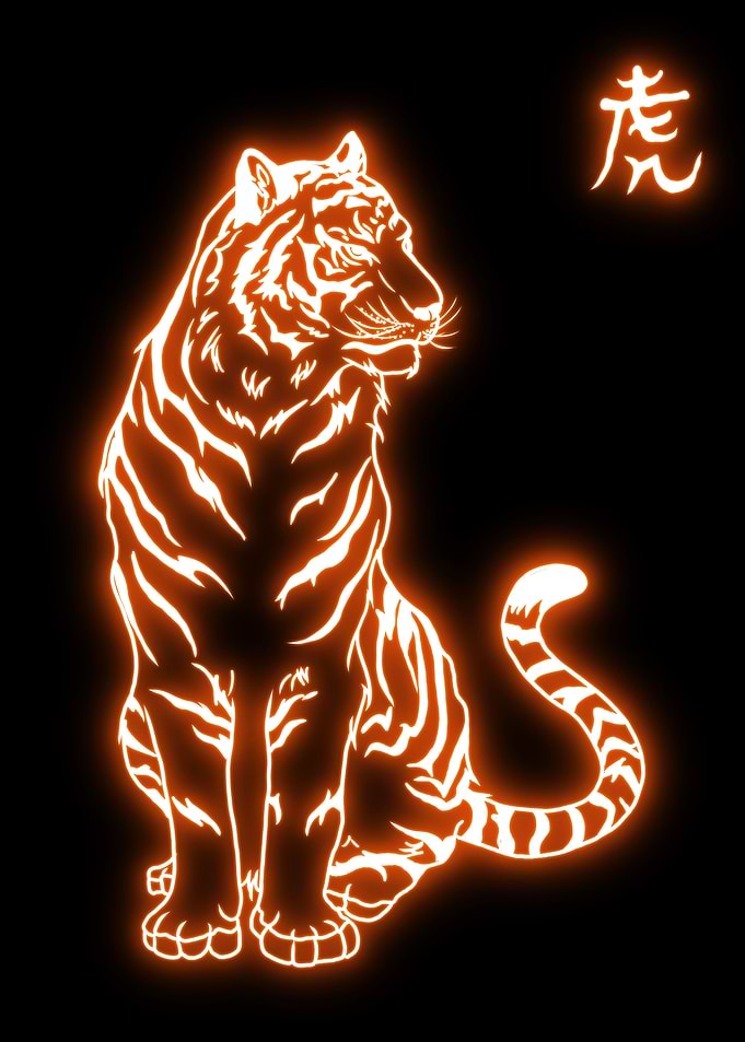 Tiger neon