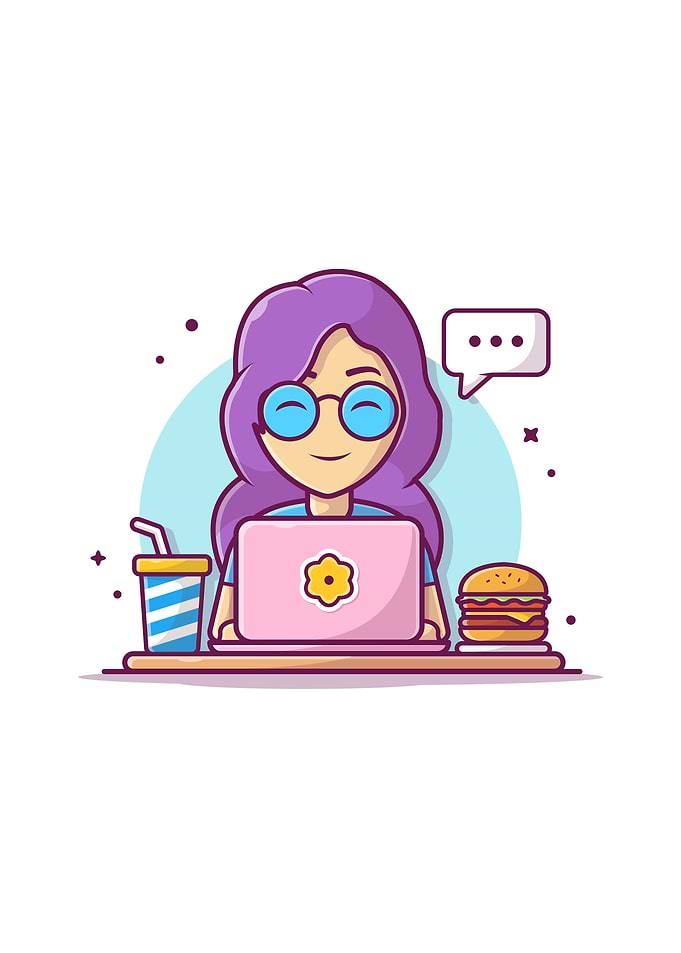 Woman Operating Laptop