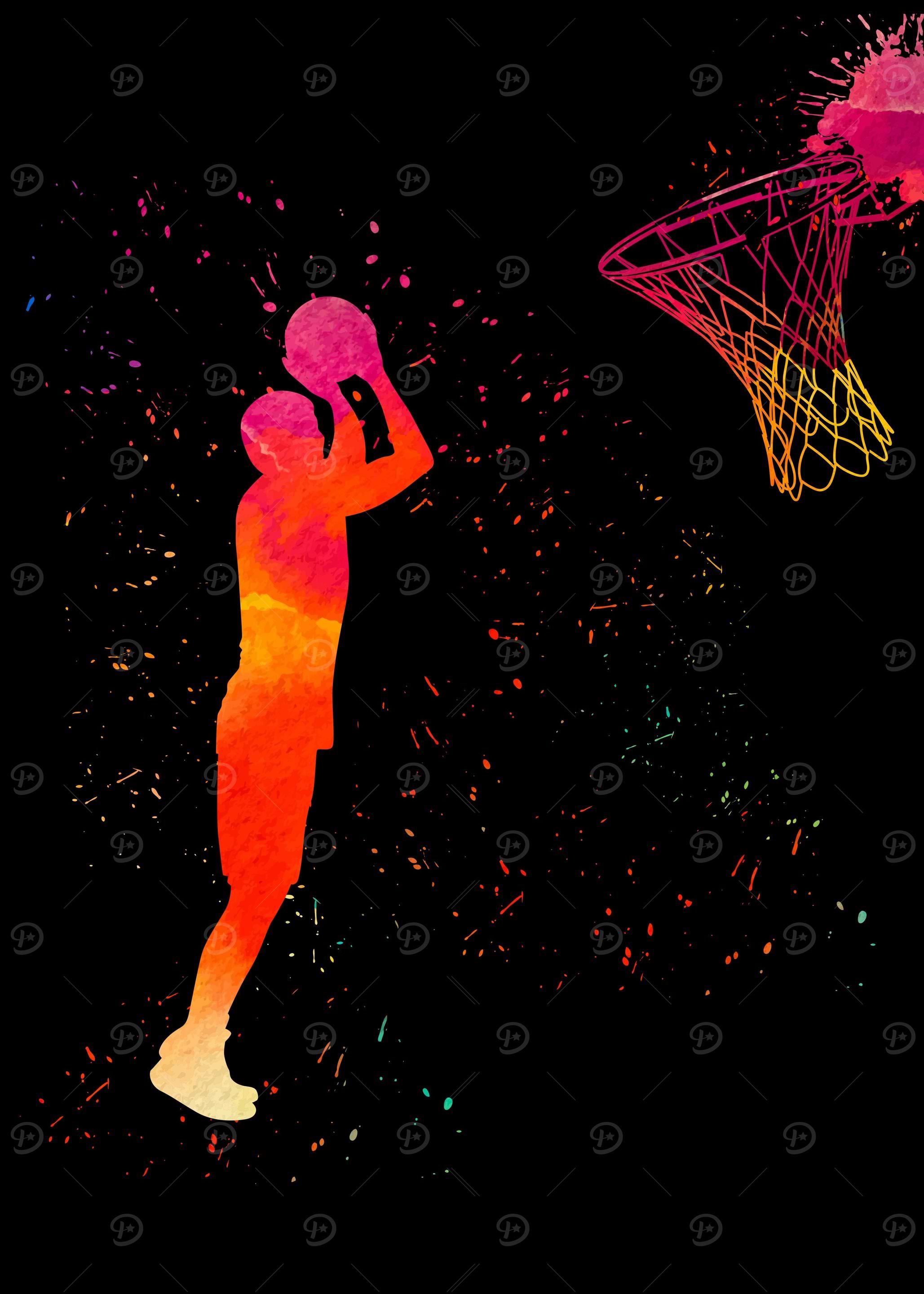 Basketball Player Colorful
