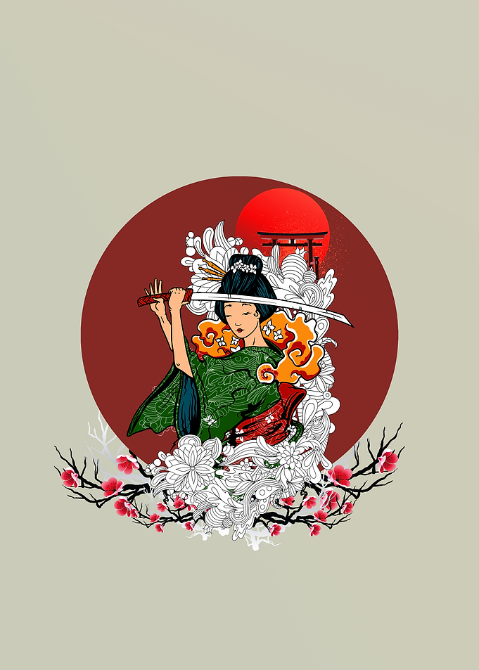 samurai geisha japanese