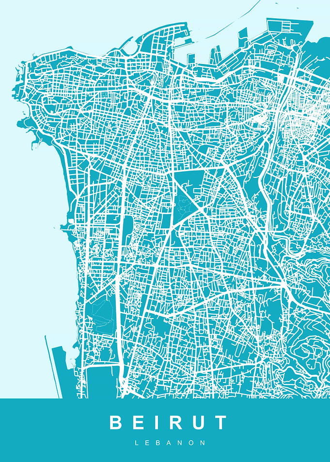 BEIRUT Map LEBANON