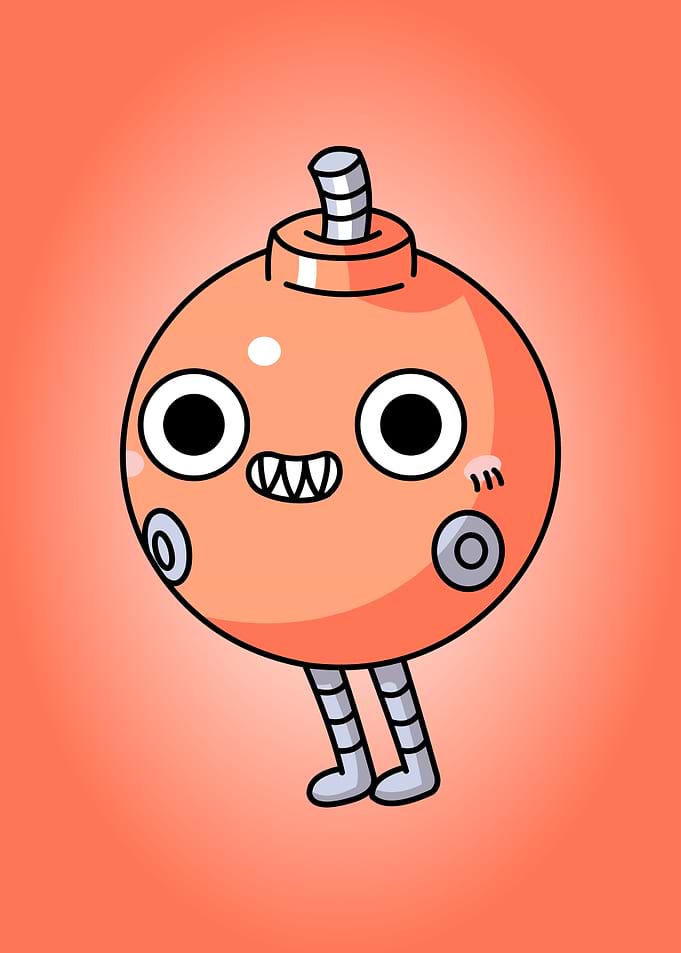 Orange Cute Monster