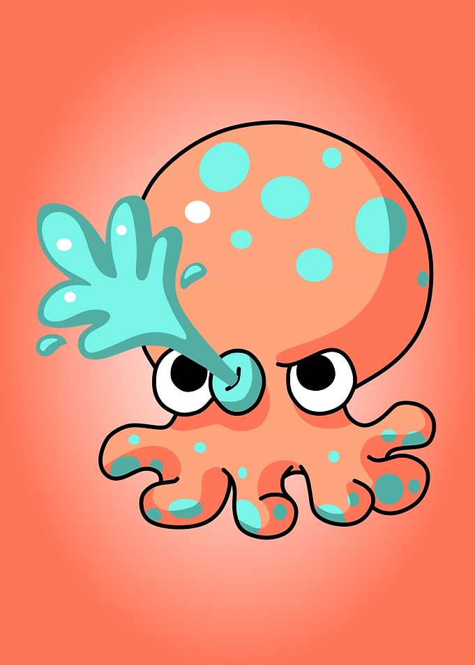 squid cute monster