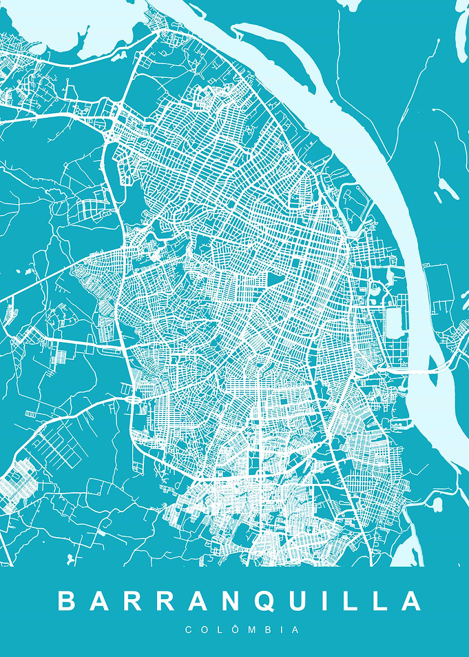 BARRANQUILLA Map COLOMBIA