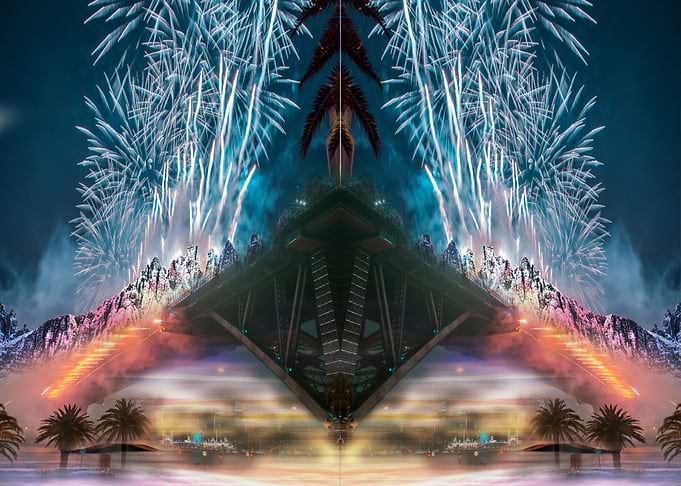 Trippy Visual Bridge Scape