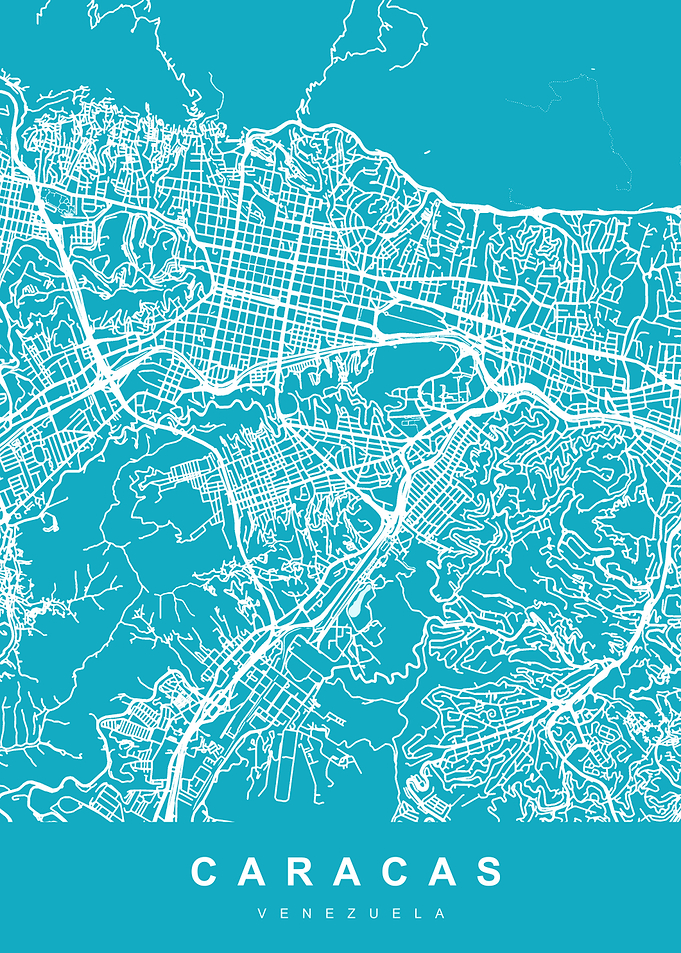 CARACAS Map VENEZUELA