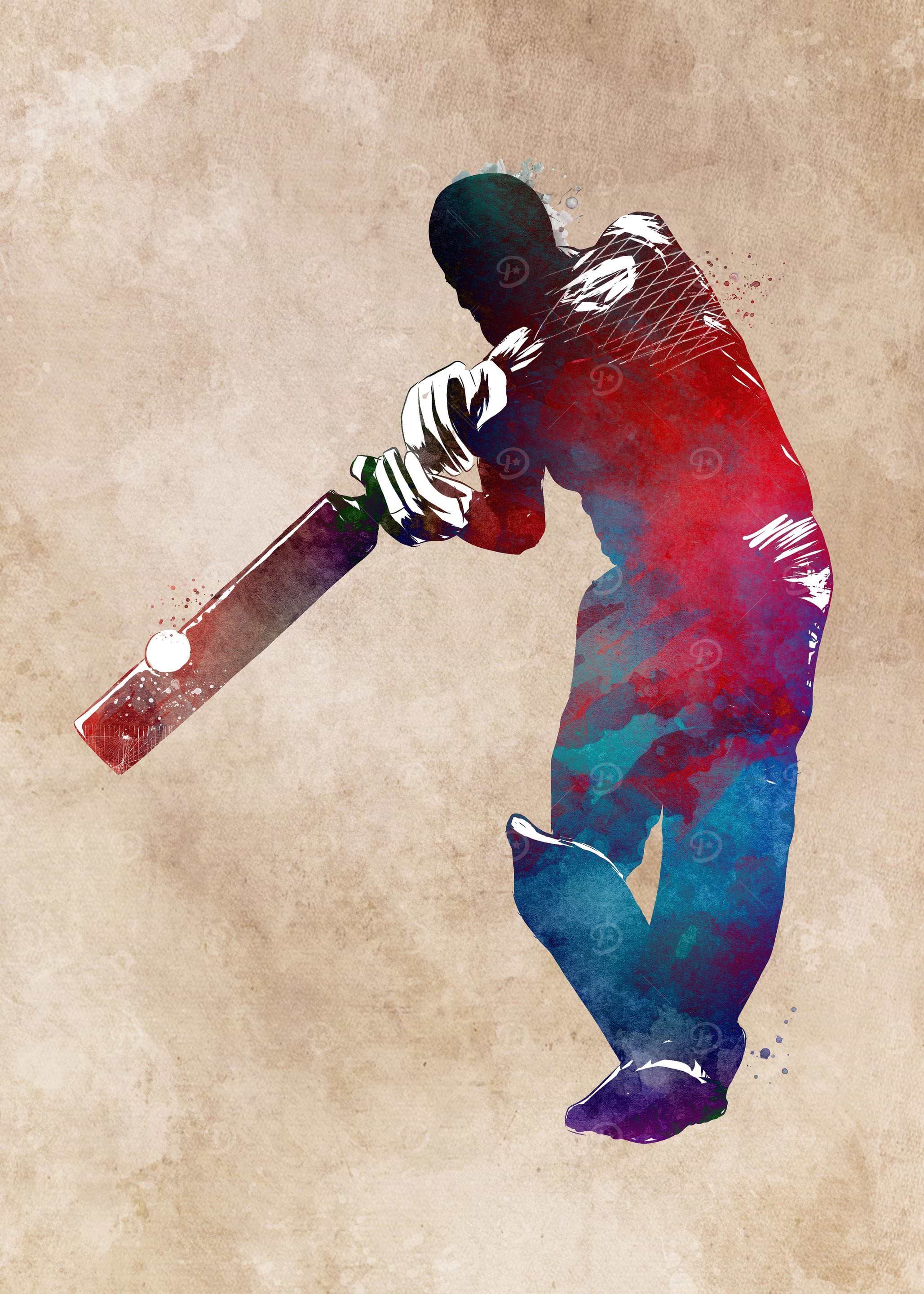Cricket sport art