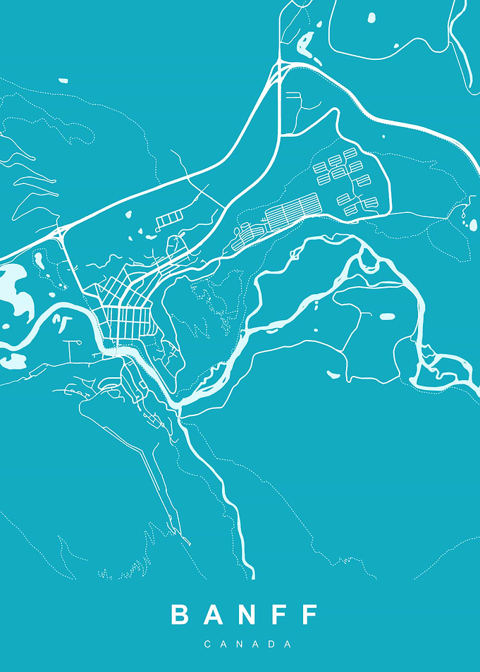 BANFF Map CANADA