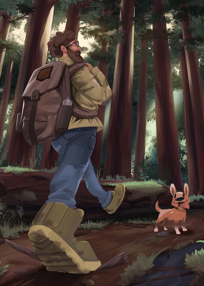 Walking with a dog