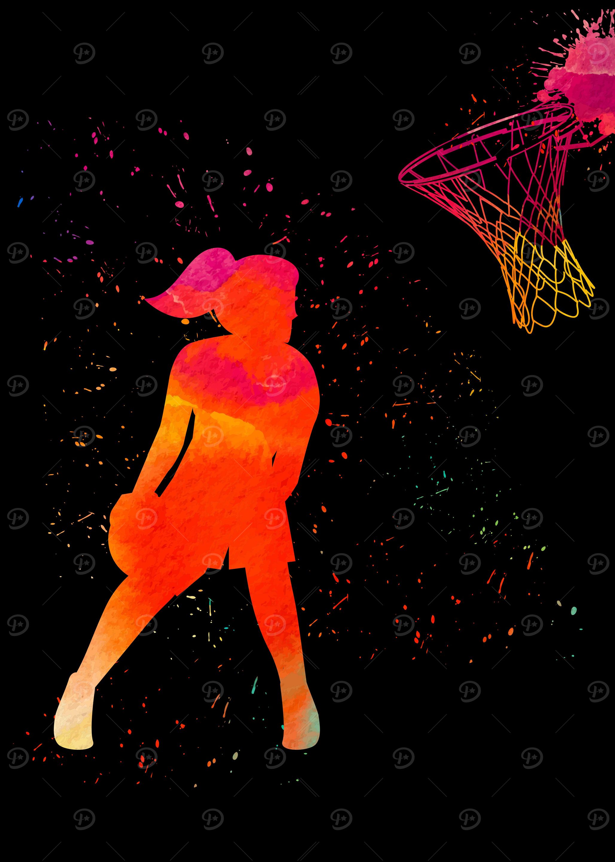 Basketball Player Colorful