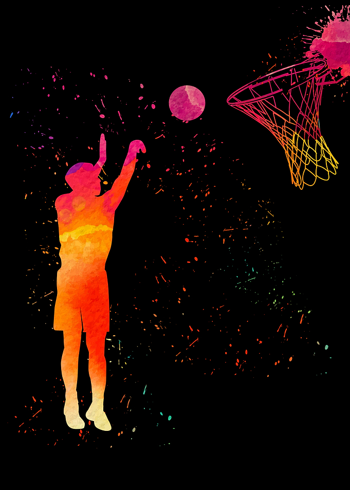 Basketball Player Colorful