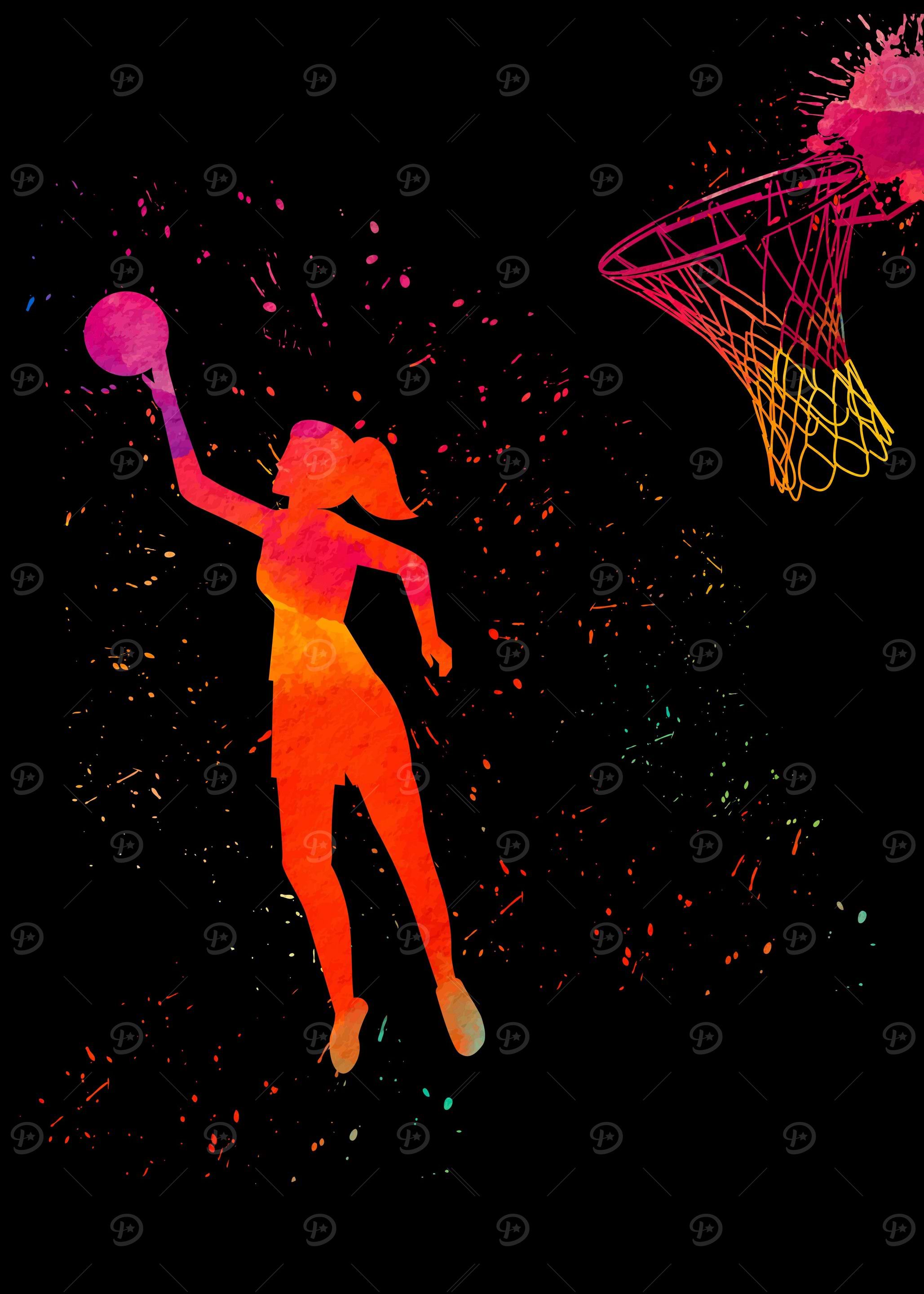 Basketball Player Colorful