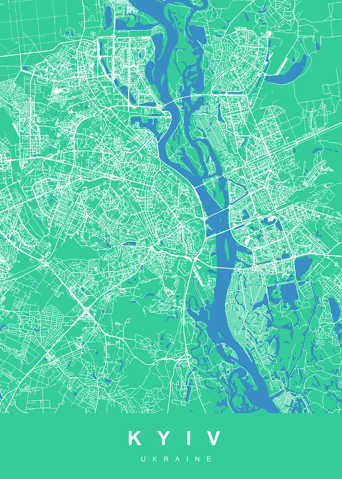 KYIV Map UKRAINE