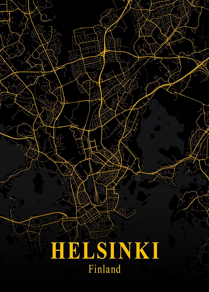 Helsinki Gold City Map