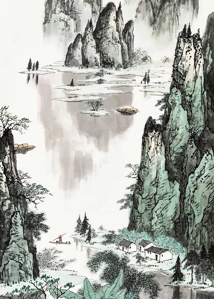 Asian mountain river