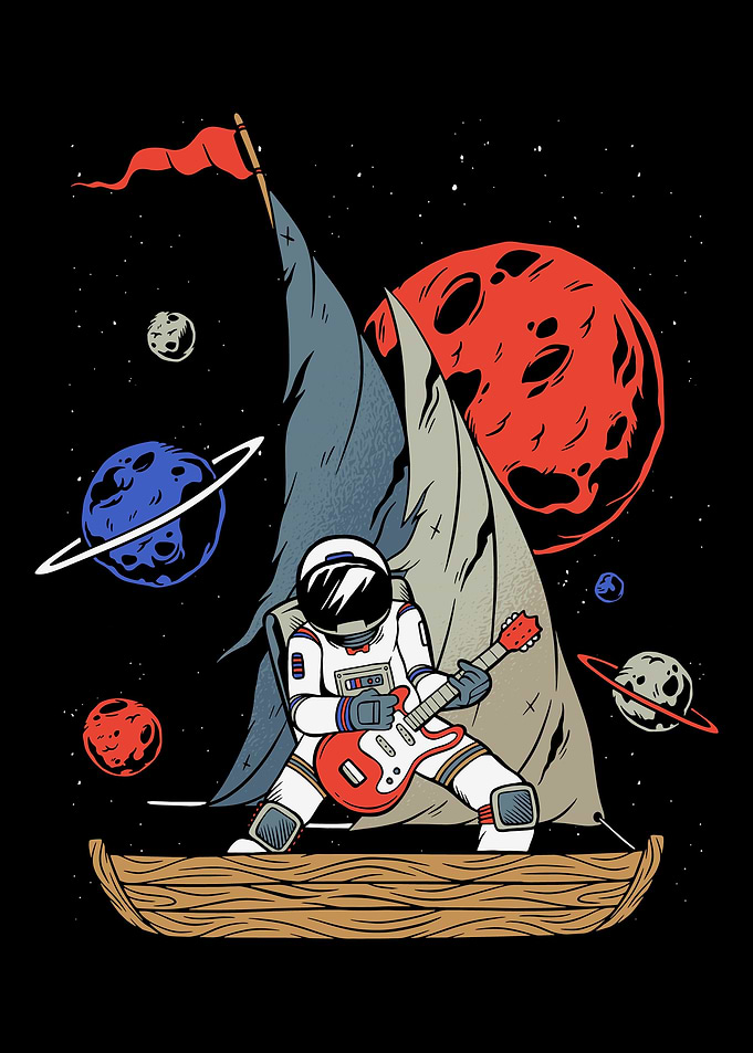 Funny Astronaut in Space