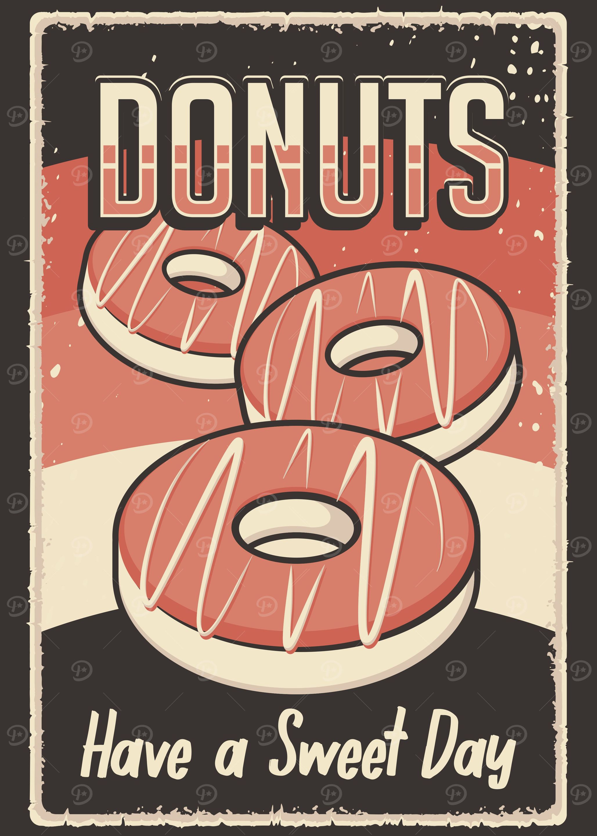 Donut Vintage Poster