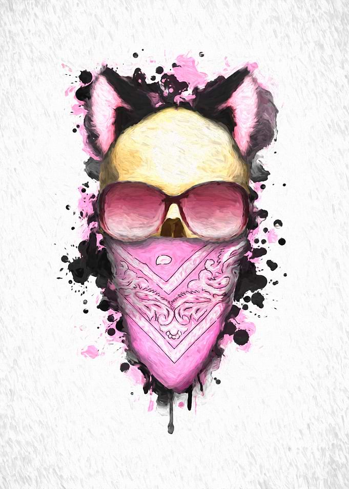 Rap Girl Skull