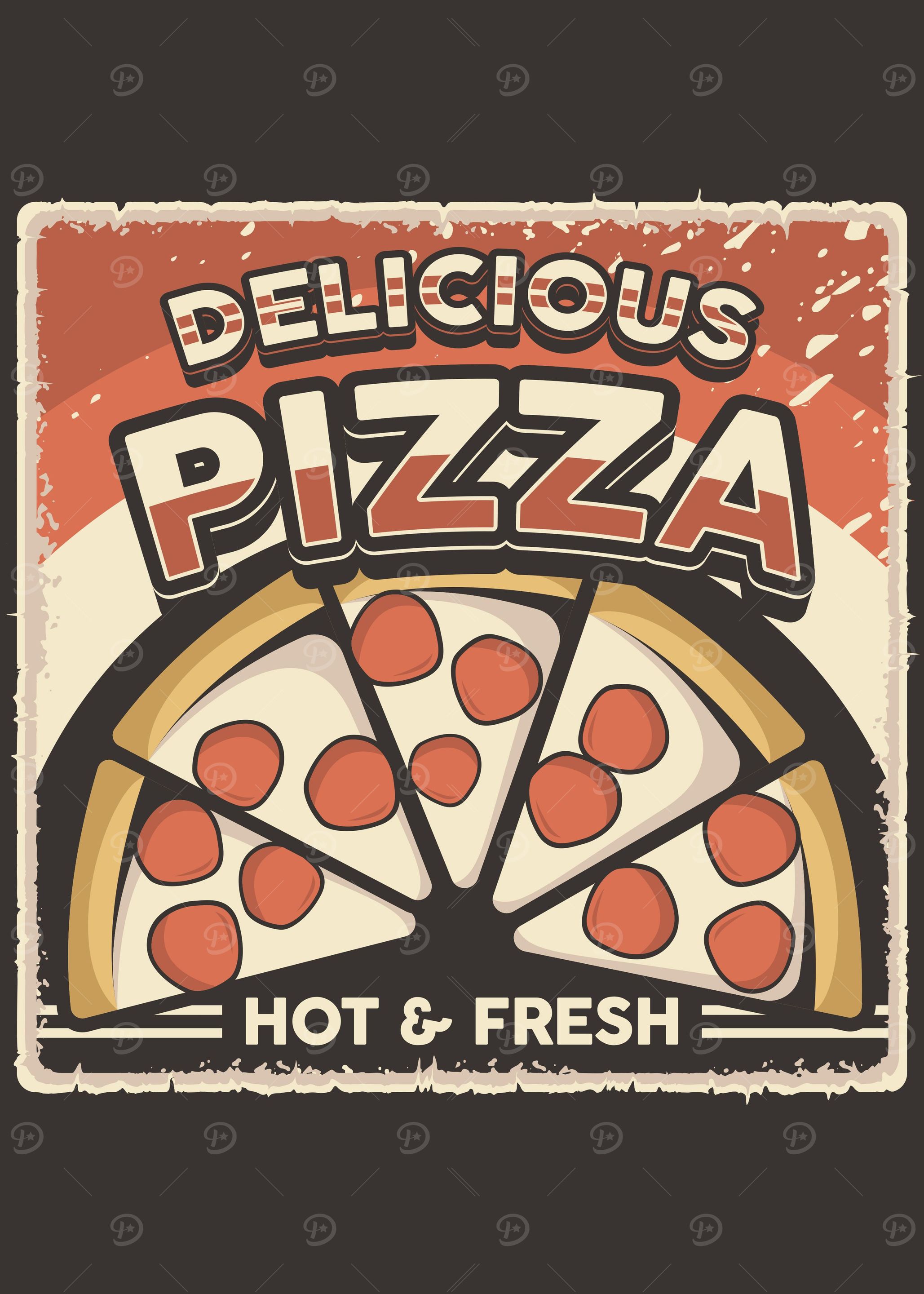 Pizza Vintage Poster