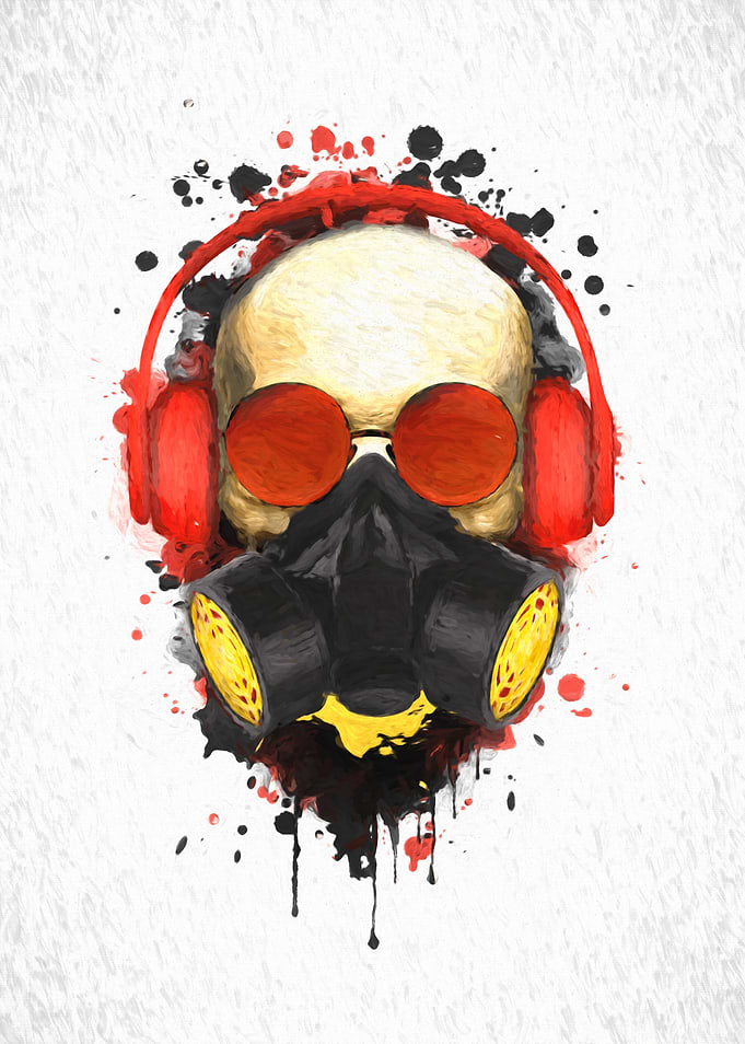 Abstract Urban Skull