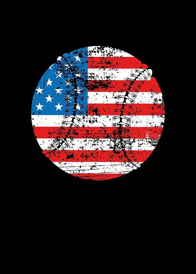 USA flag in a Baseball