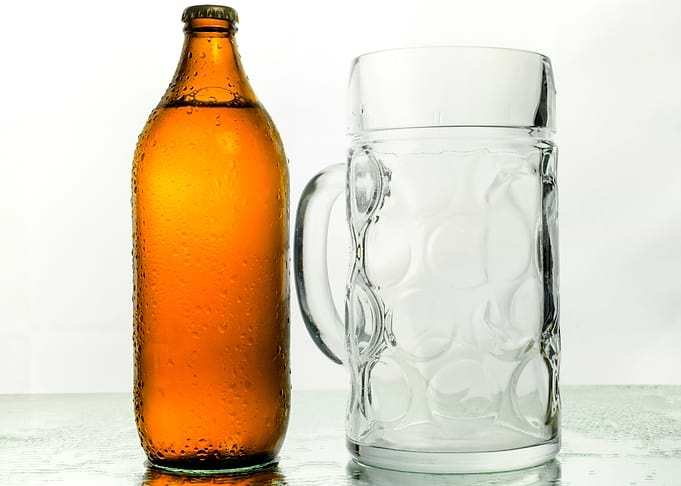 Beer bottle giant glass th