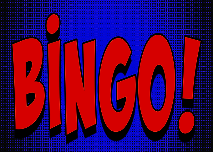 Bingo red blue toon halfto