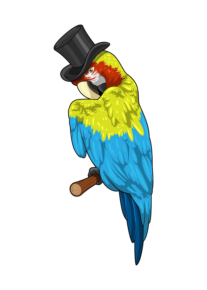 Parrot Gentleman Top hat