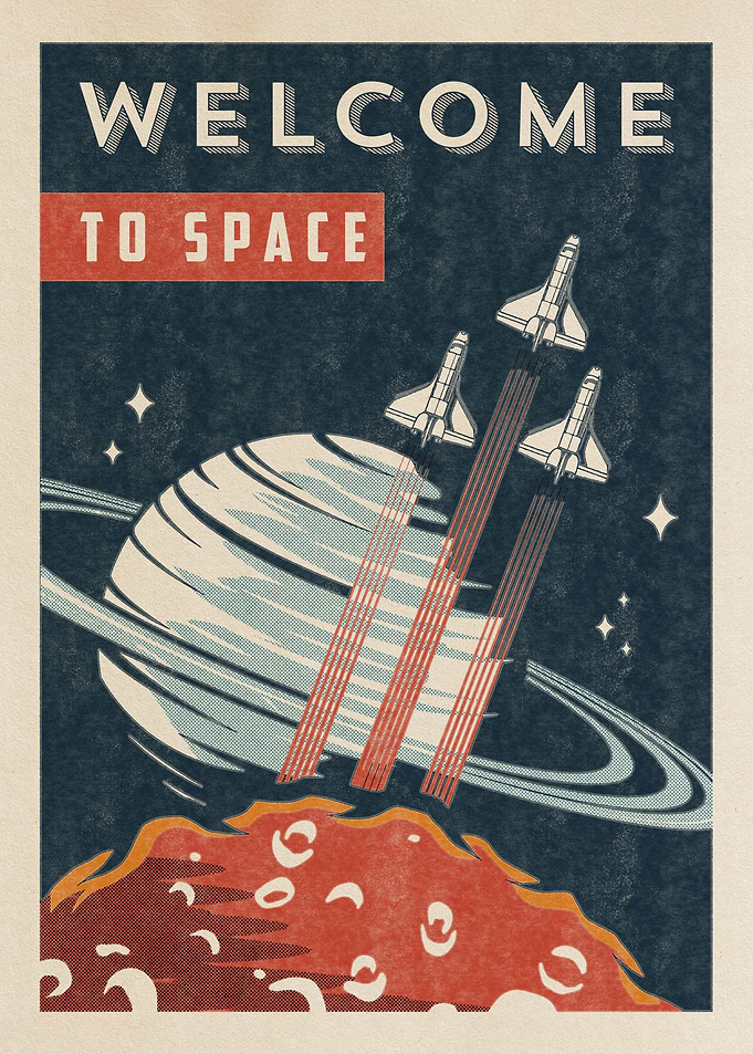 Vintage retro space