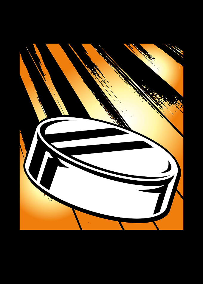 Yellow Hockey puck