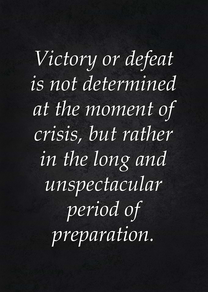 Victory Defeat Preparation