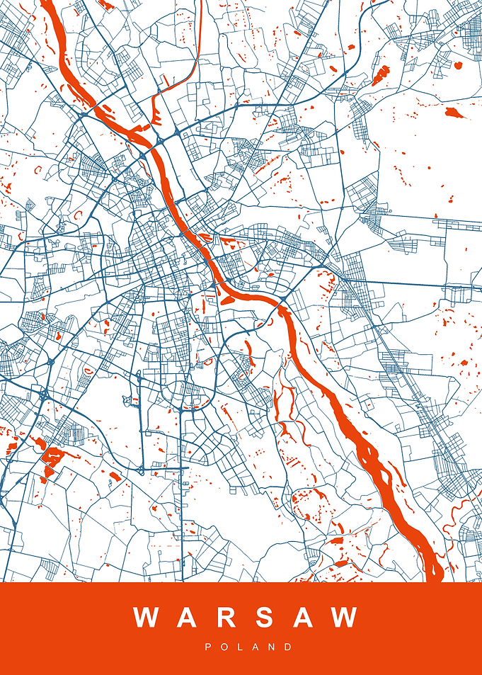 WARSAW Map POLAND