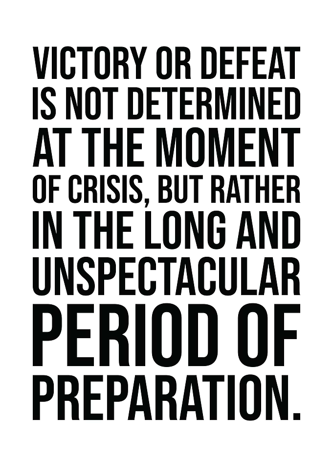 Victory Defeat Preparation