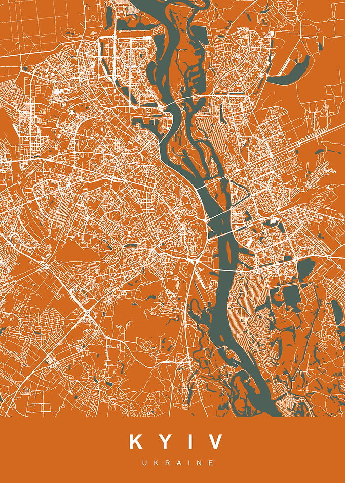 KYIV Map UKRAINE