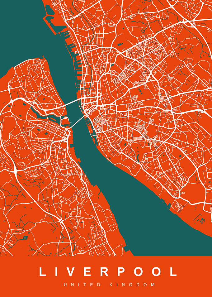 LIVERPOOL Map England UK
