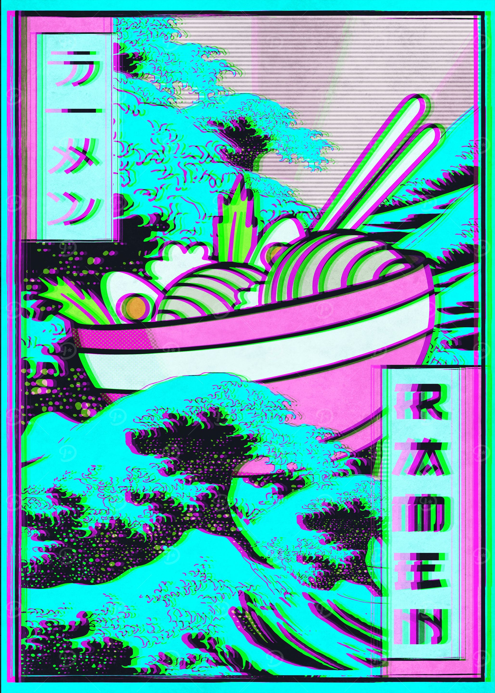 Ramen Kanagawa Wave Retro
